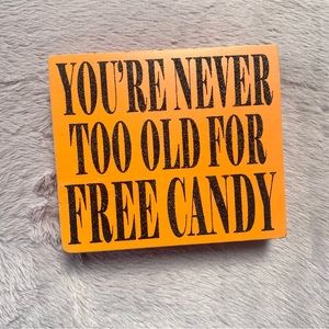Cute Halloween candy sign